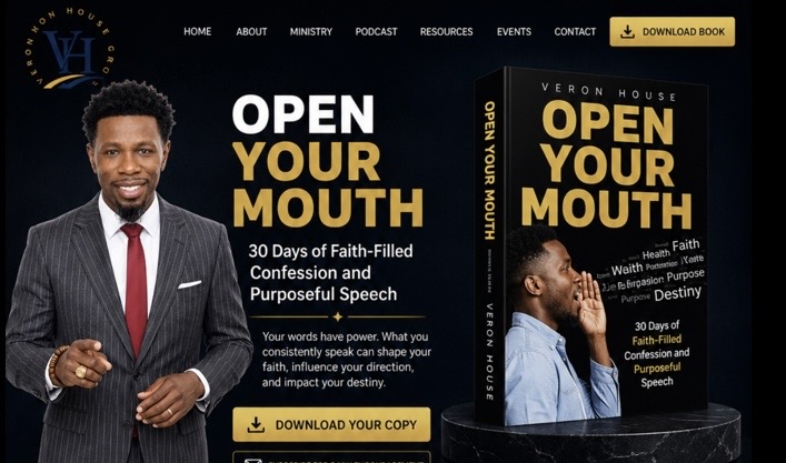 Open Your Mouth by Veron House — front and back cover